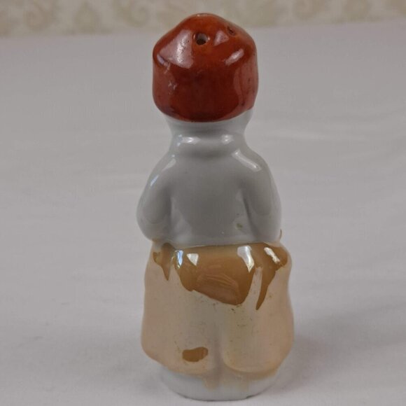 Vintage Dutch Boy and Girl Salt & Pepper Shakers Iridescent Glazed Ceramic Japan - Picture 10 of 13